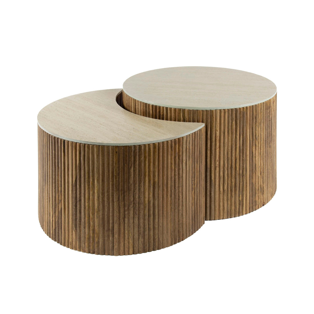 Salontafel Nuovo | Half rond | Massief mango zand
