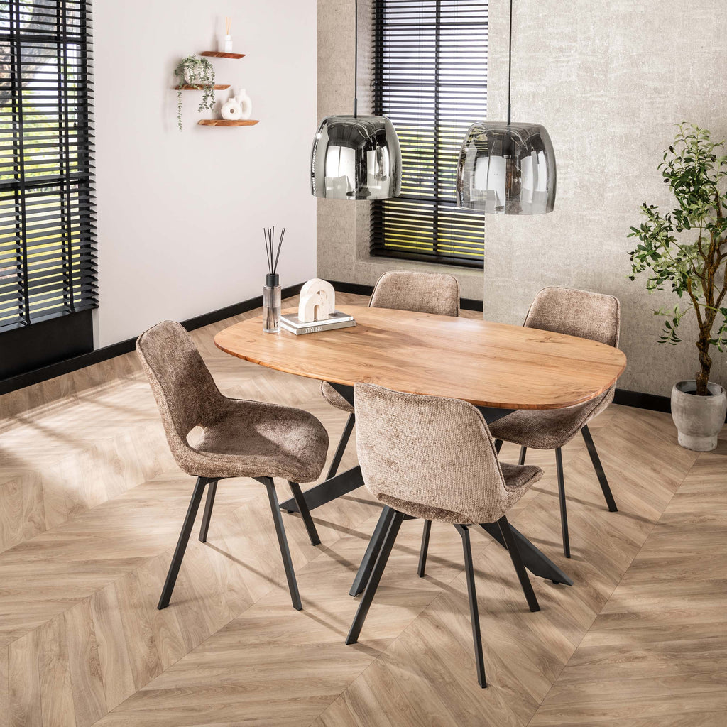 Eettafel Arhus Solid | Deens ovaal | Massief acacia 150cm