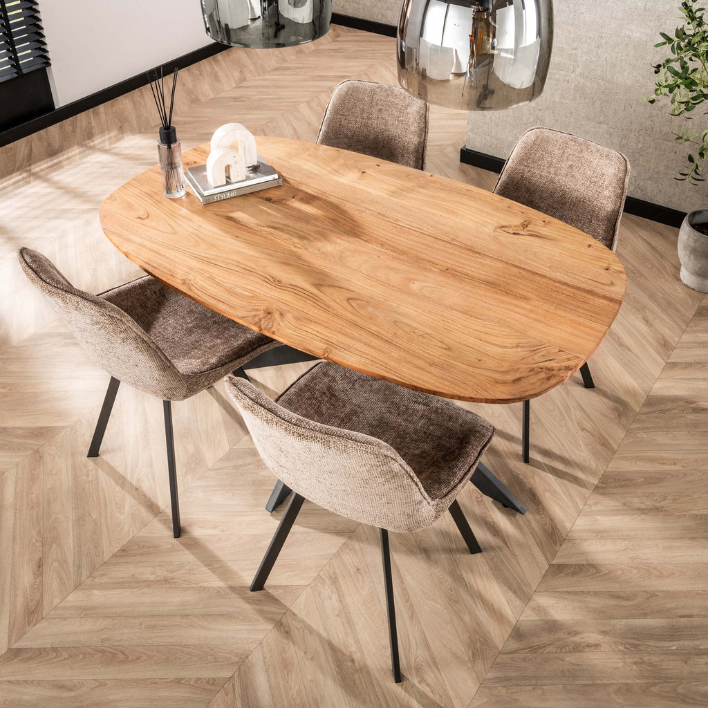 Eettafel Arhus Solid | Deens ovaal | Massief acacia 150cm