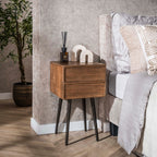 Nachtkastje Frame | 2 Lades | Massief acacia bruin