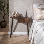 Nachtkastje Carve | 1 Lade | Massief acacia bruin