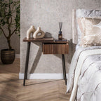 Nachtkastje Carve | 1 Lade | Massief acacia bruin