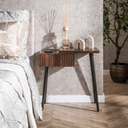 Nachtkastje Carve | 1 Lade Rechts | Massief acacia bruin