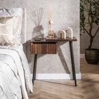 Nachtkastje Carve | 1 Lade Rechts | Massief acacia bruin