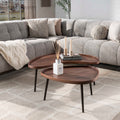 Salontafel Carve | Set van 2 | Massief acacia bruin