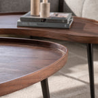 Salontafel Carve | Set van 2 | Massief acacia bruin