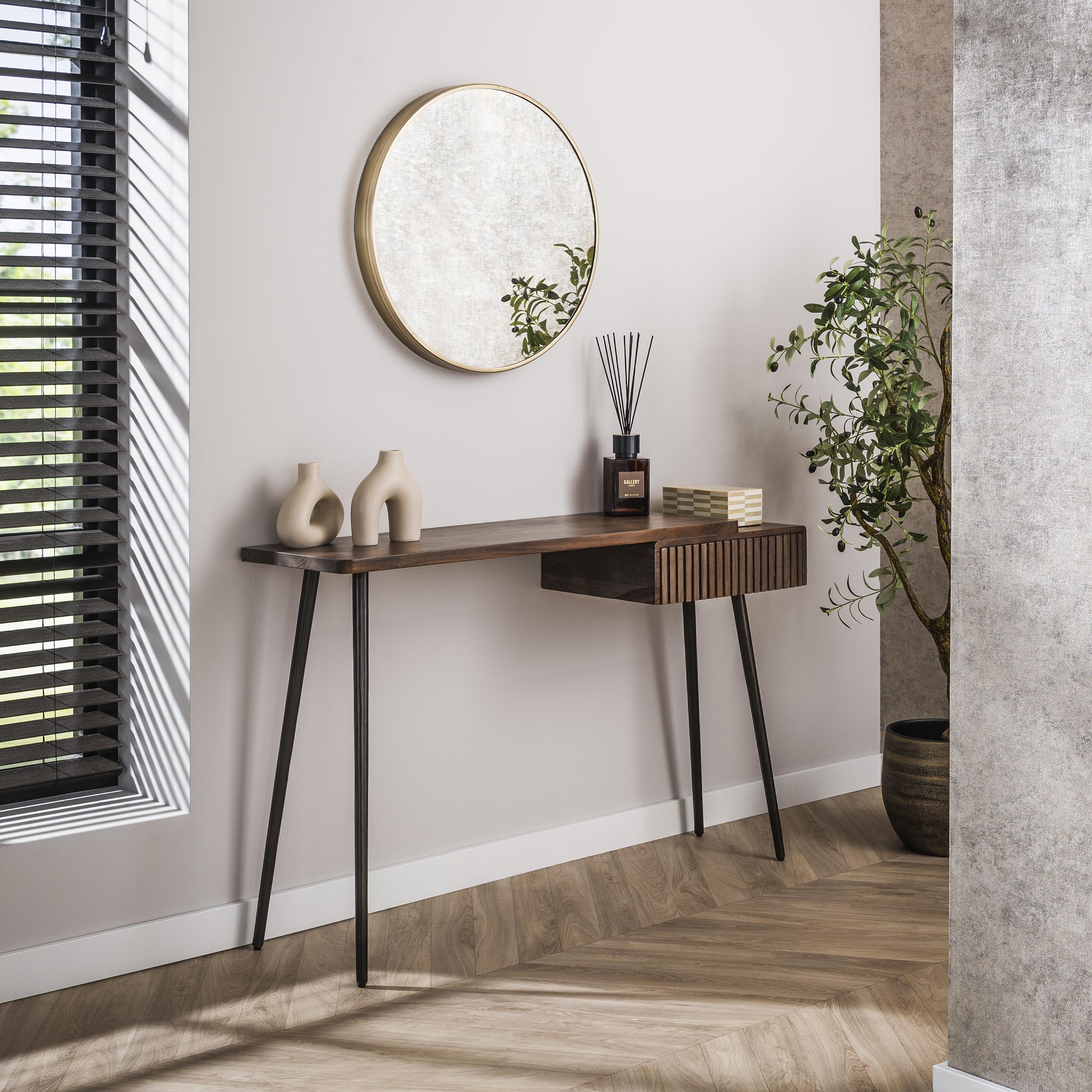 Kaptafel Carve | 1 Lade | Massief acacia bruin