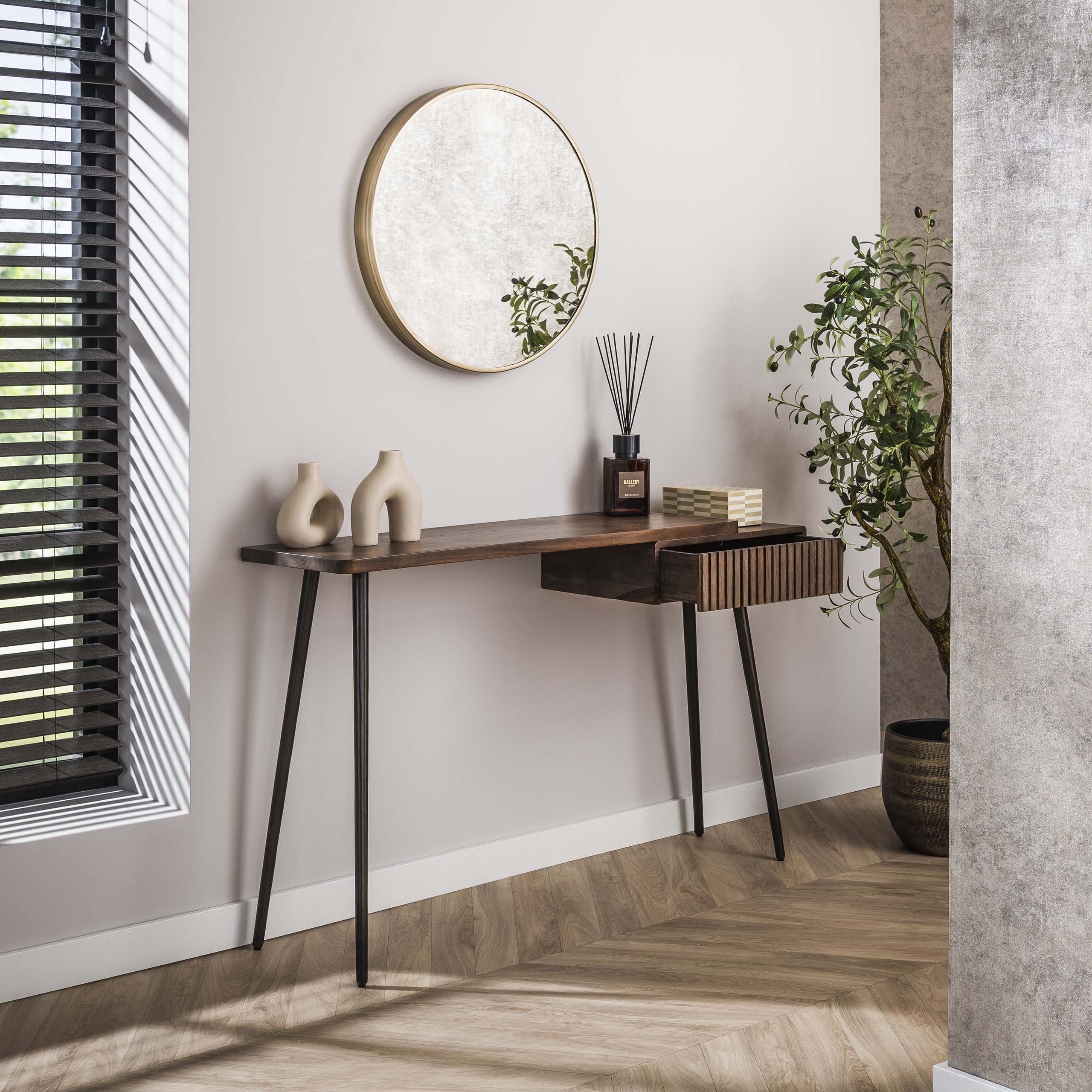 Kaptafel Carve | 1 Lade | Massief acacia bruin