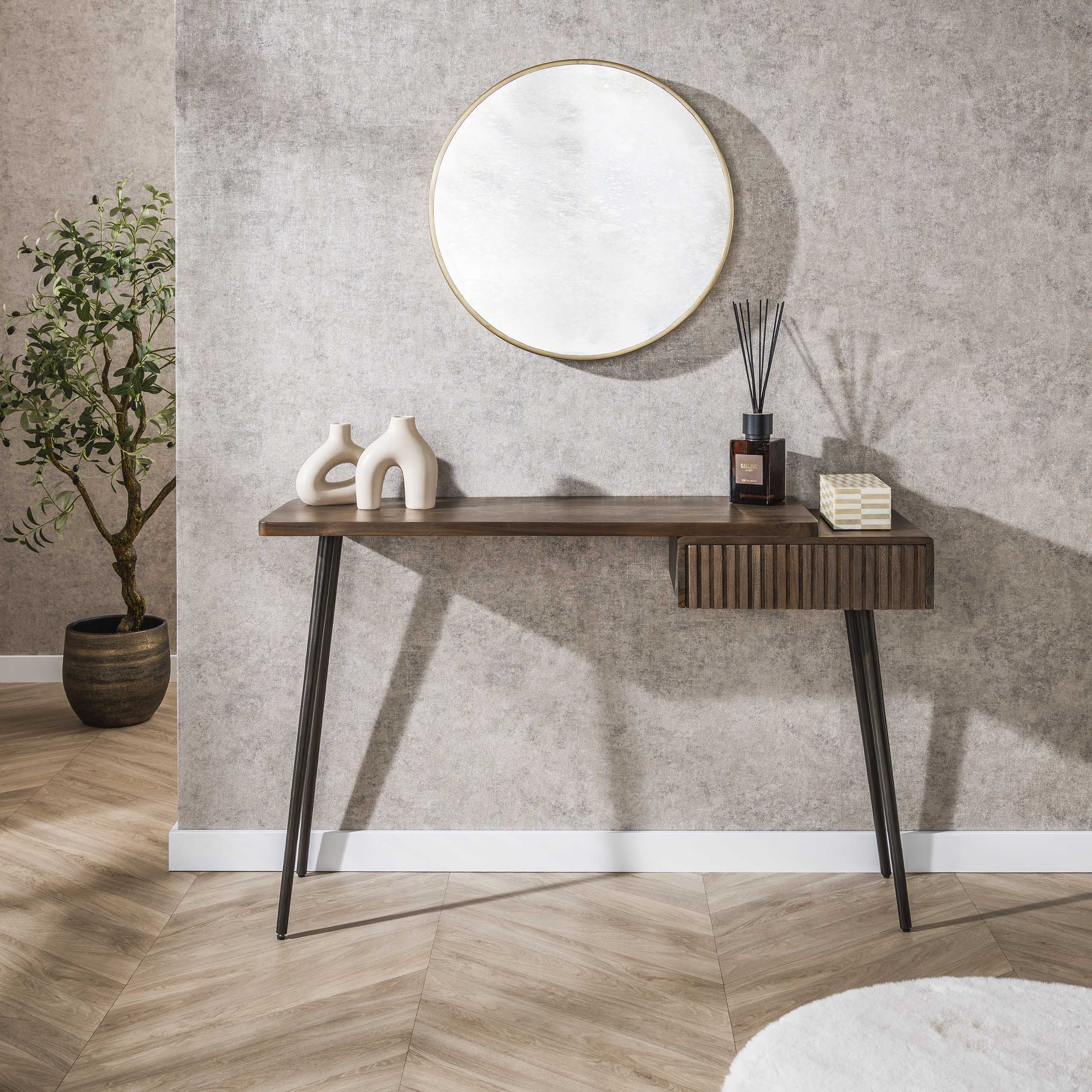 Kaptafel Carve | 1 Lade | Massief acacia bruin