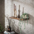 Wandplank Carve | 60 cm | Massief acacia bruin