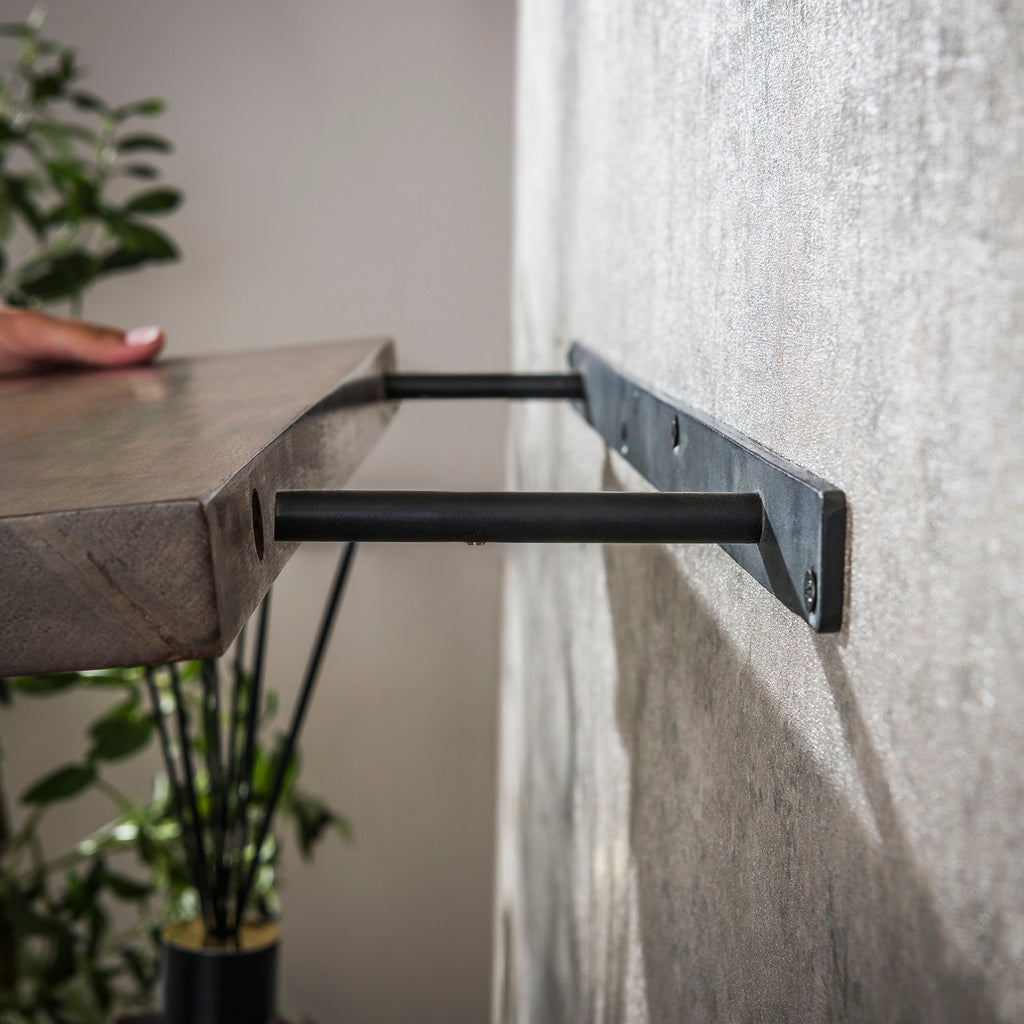 Wandplank Carve | 60 cm | Massief acacia bruin