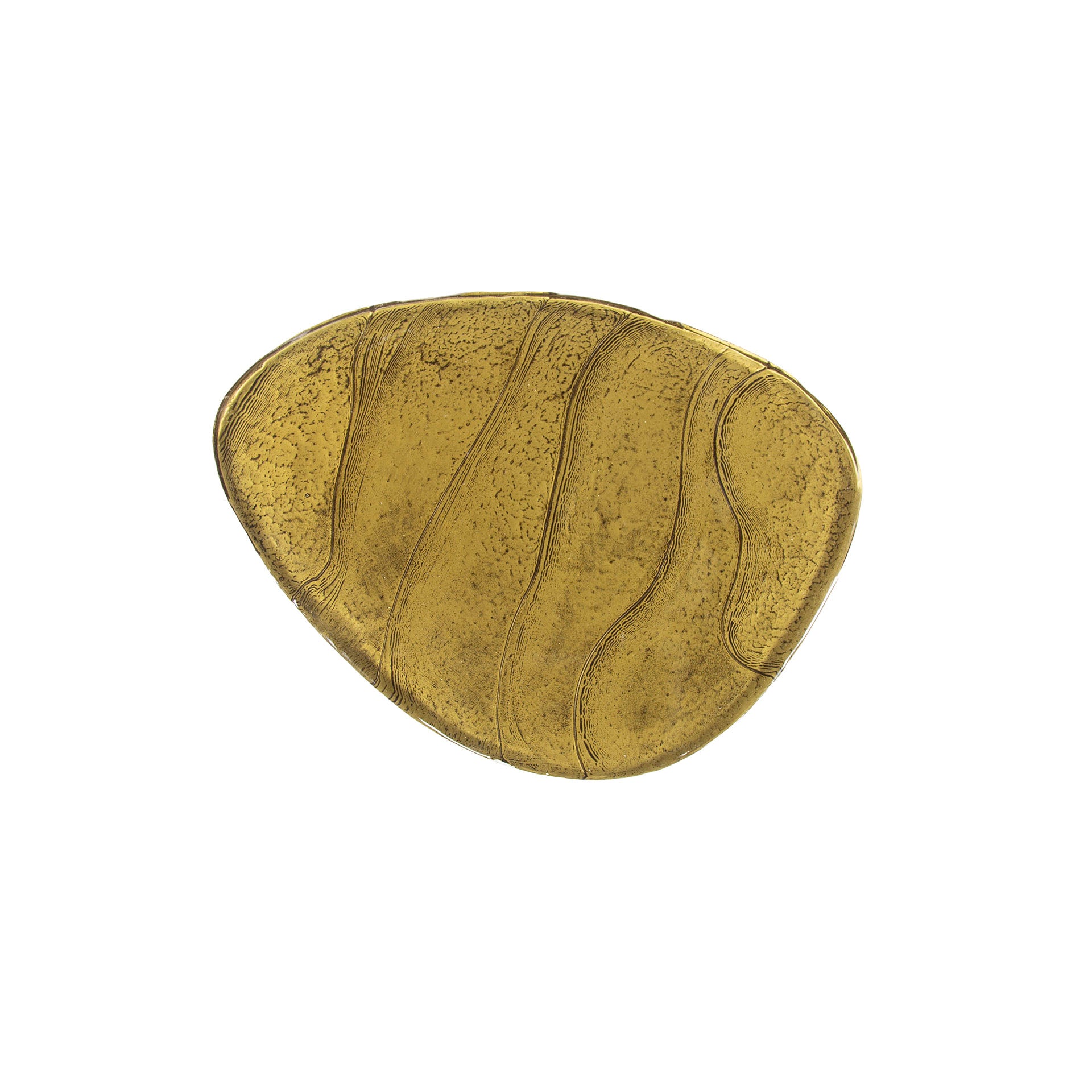 Salontafel Eclipse S | Gegoten glas | Antiek goud