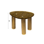 Salontafel Eclipse S | Gegoten glas | Antiek goud
