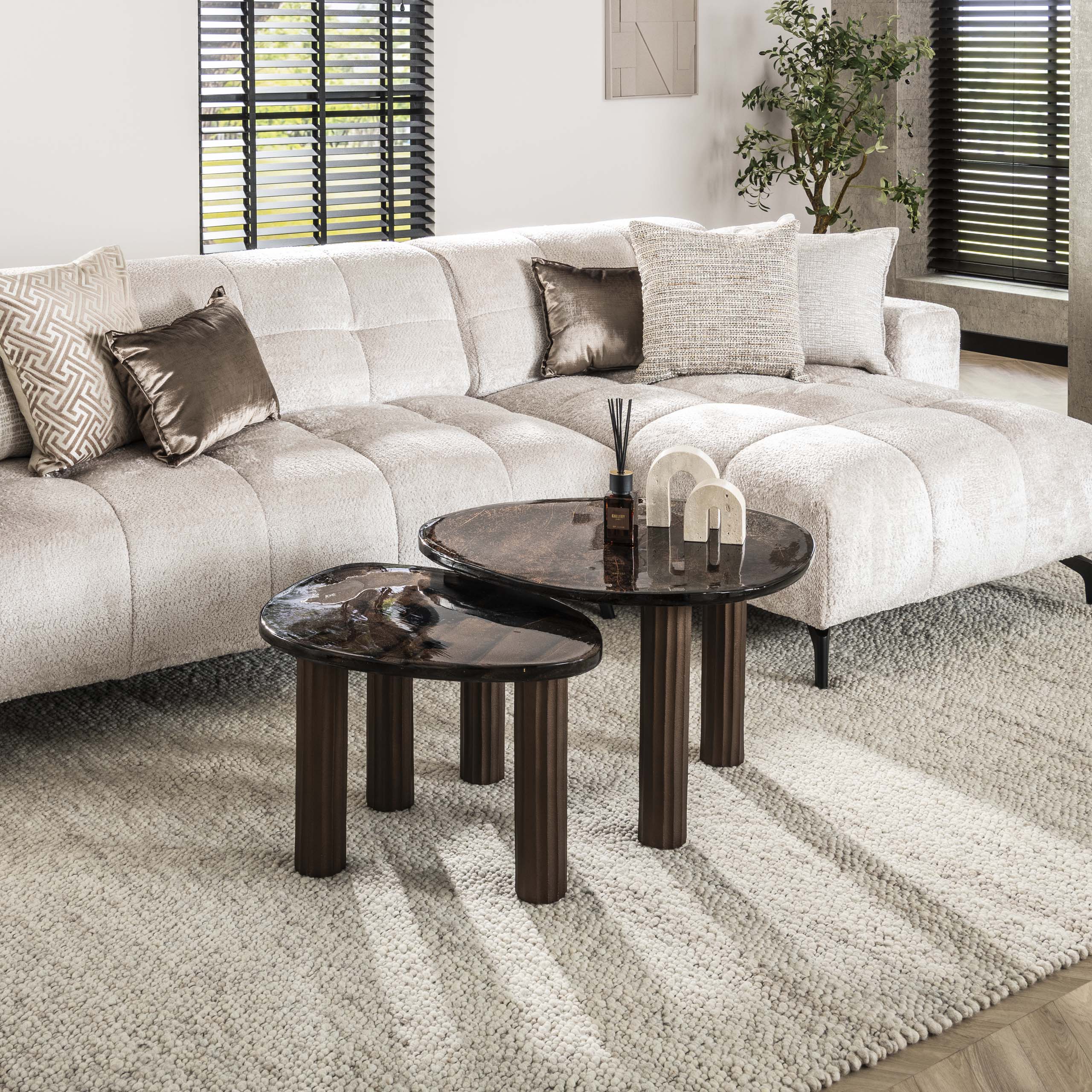 Salontafel Eclipse | L | Antiek koper