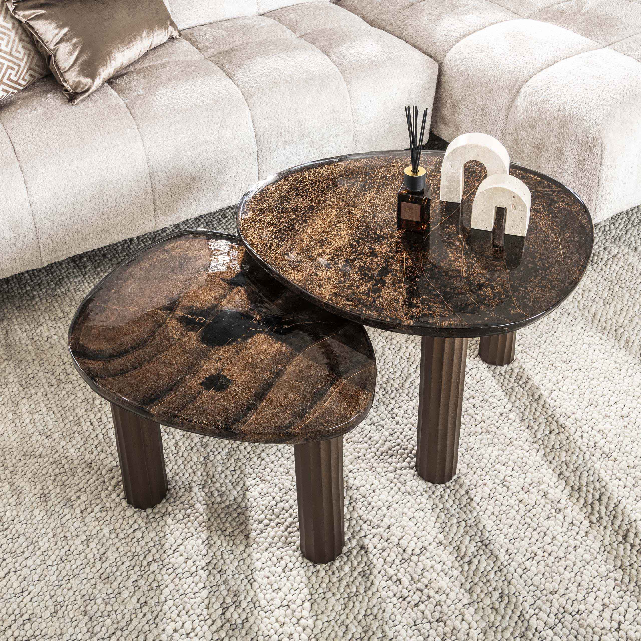 Salontafel Eclipse | L | Antiek koper