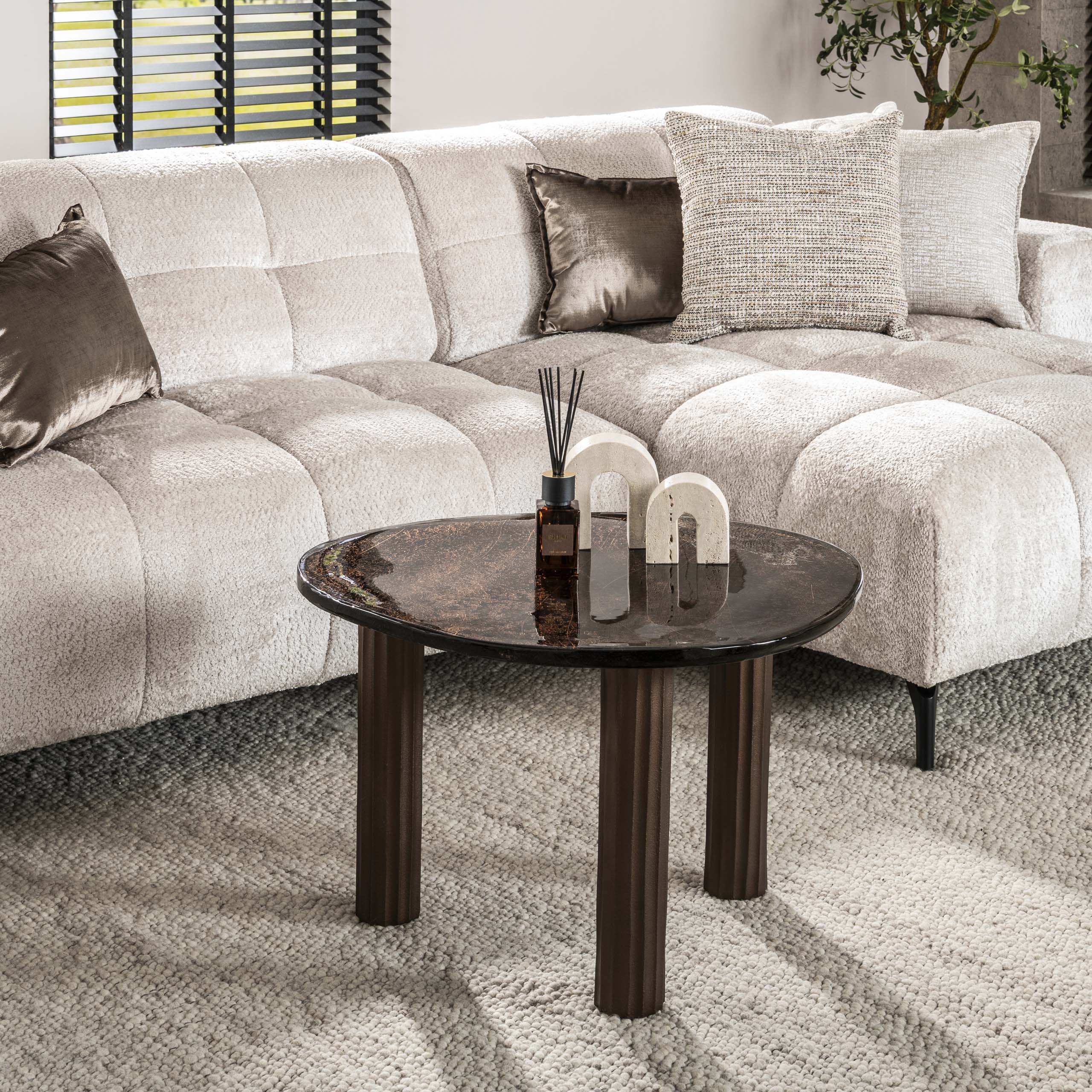 Salontafel Eclipse | L | Antiek koper