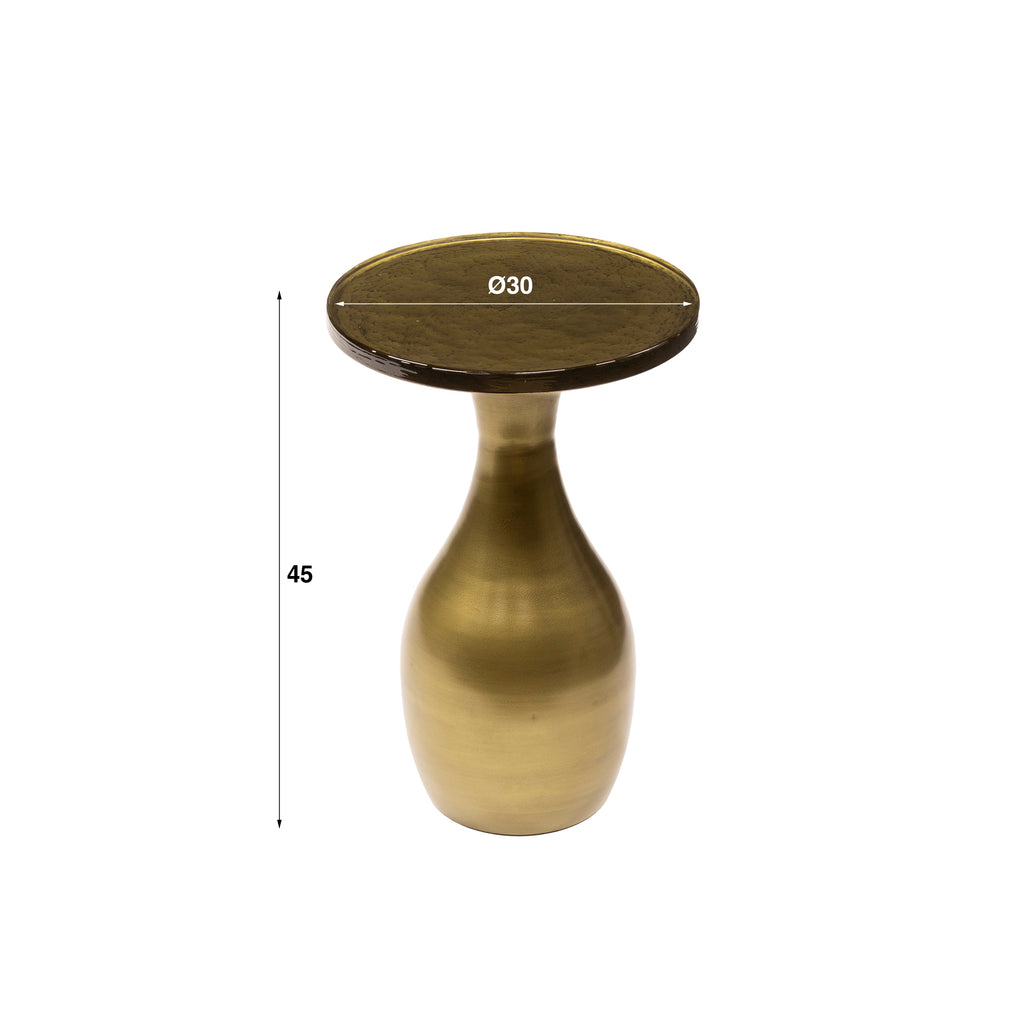 Bijzettafel Eclipse Drop S | Antiek goud