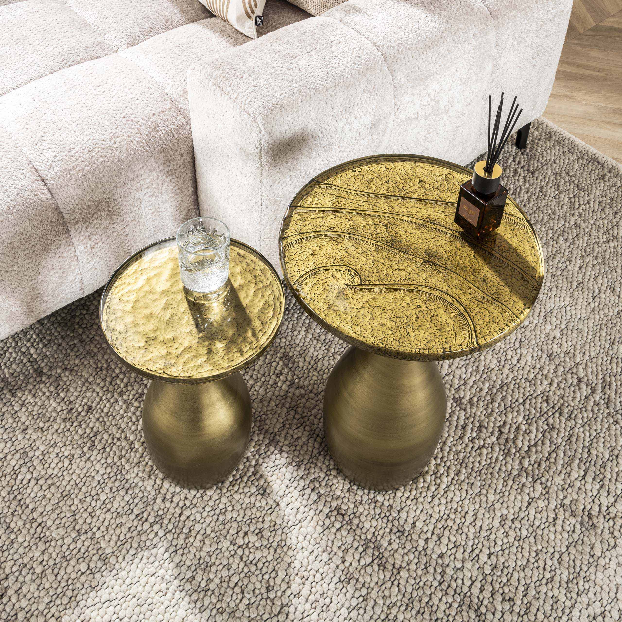 Bijzettafel Eclipse Drop S | Antiek goud