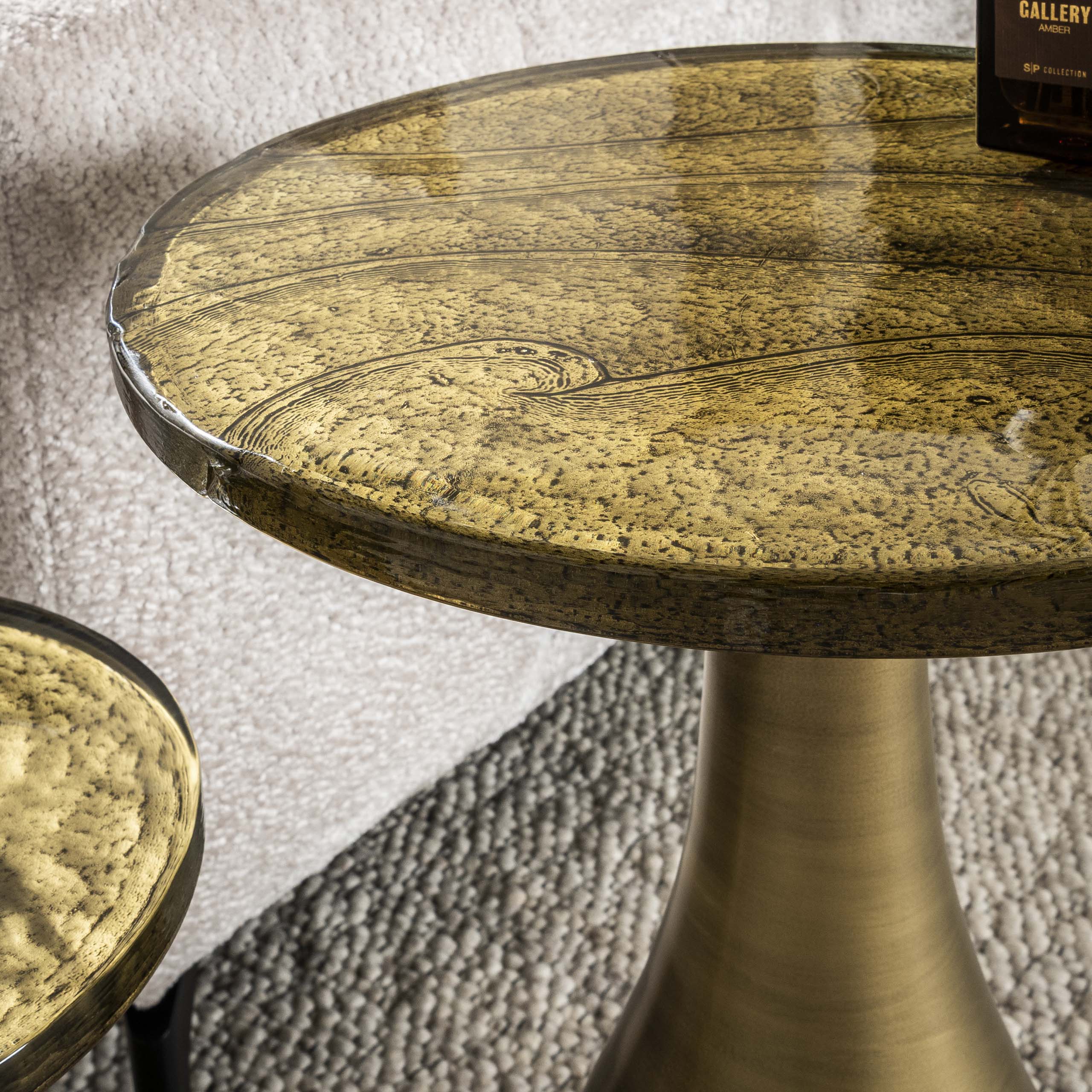 Bijzettafel Eclipse Drop S | Antiek goud