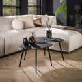 Salontafel Metallic organisch | Set van 2 | Grijs