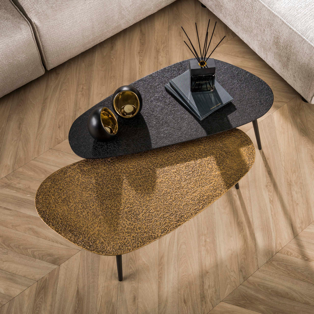 Salontafel Metallic | Niervormig | Set van 2 | Grijs