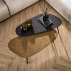 Salontafel Metallic | Niervormig | Set van 2 | Grijs