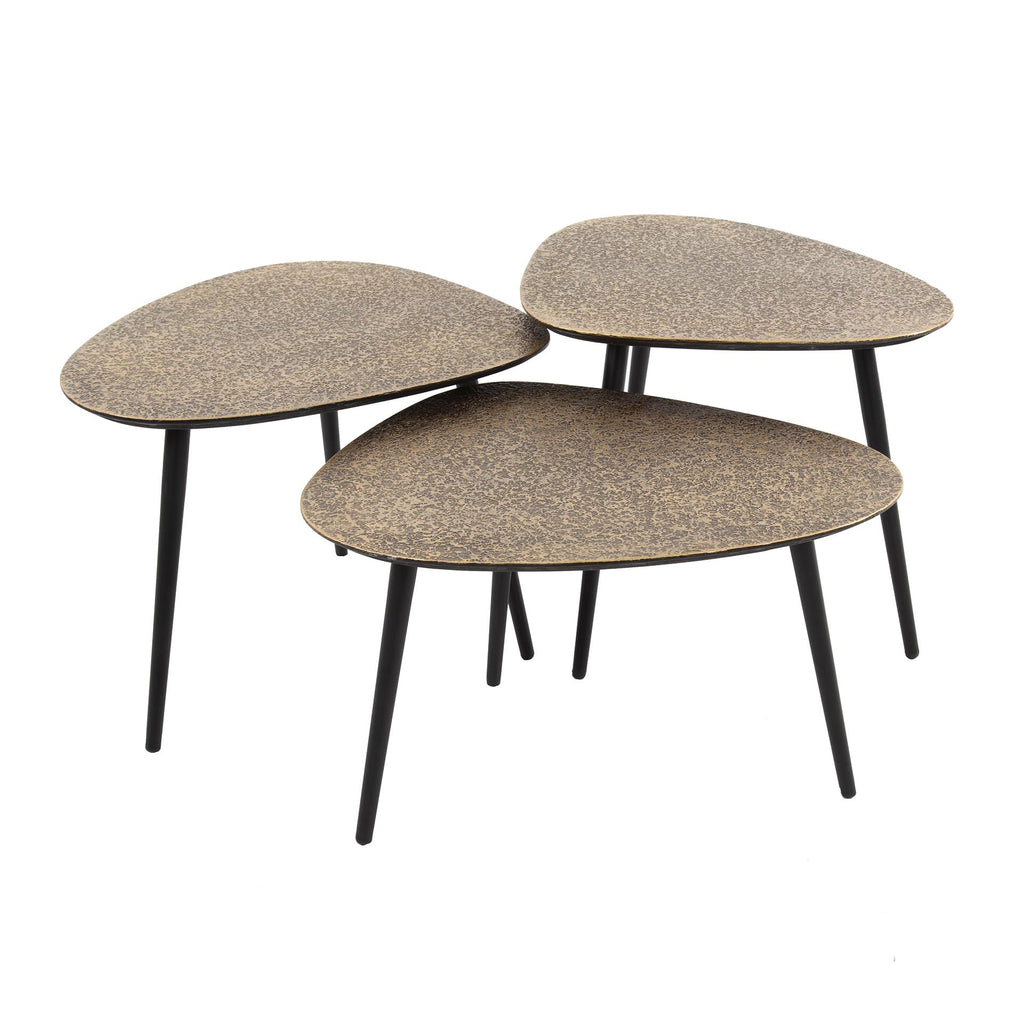 Salontafel Metallic | Driehoekig | Set van 3