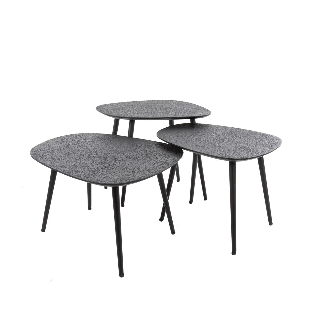 Salontafel Metallic Vierhoekig | Set van 3 | Grijs