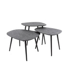 Salontafel Metallic Vierhoekig | Set van 3 | Grijs