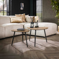 Salontafel Metallic Driehoekig | Set van 2 | Antiek brons