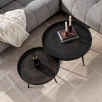 Salontafel Metallic Rond | Set van 2 | Grijs