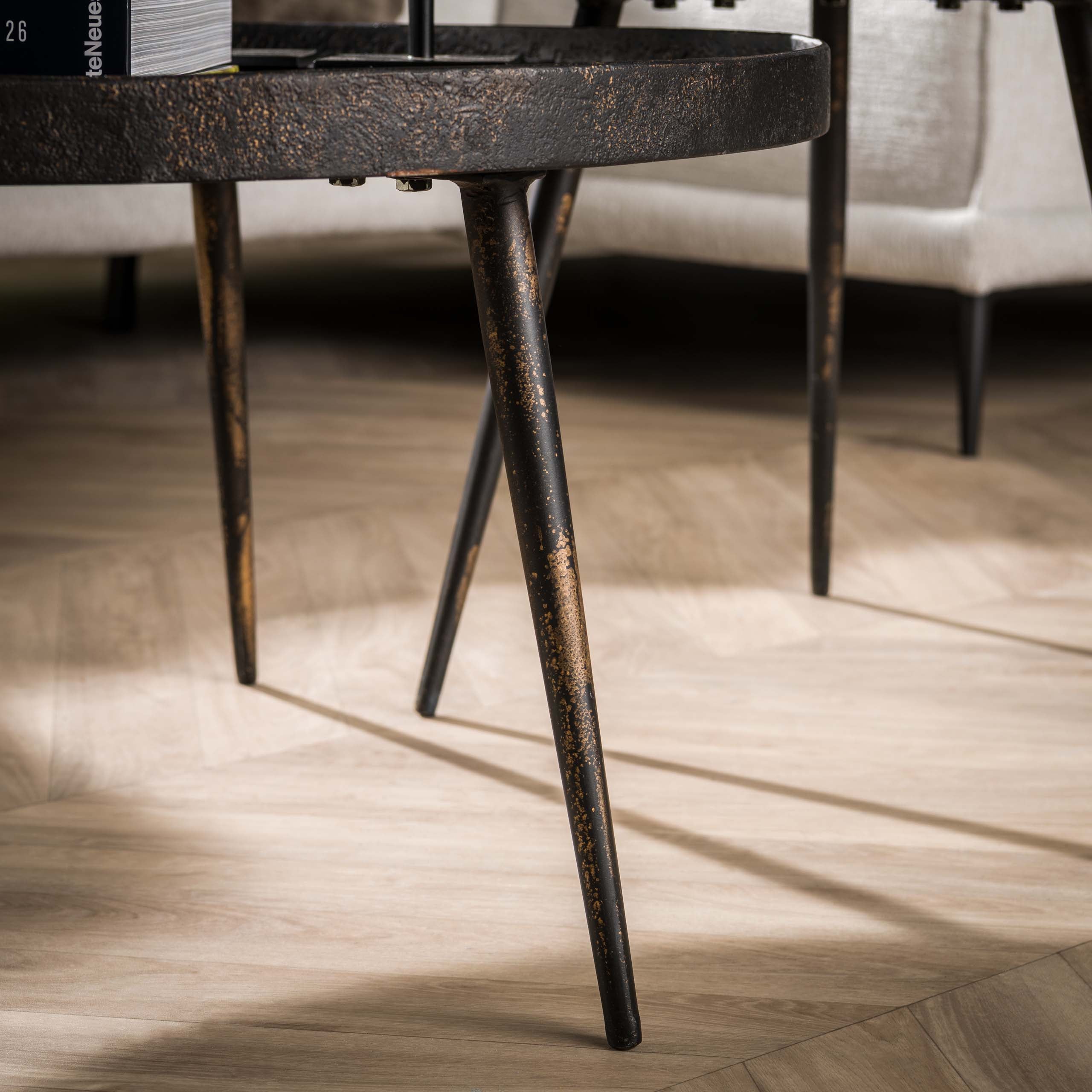 Salontafel Metallic Rond | Set van 2 | Grijs