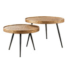 Salontafel Metallic Rond | Set van 2 | Antiek brons