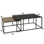 Salontafel Metallic | Rechthoekig | Set van 2