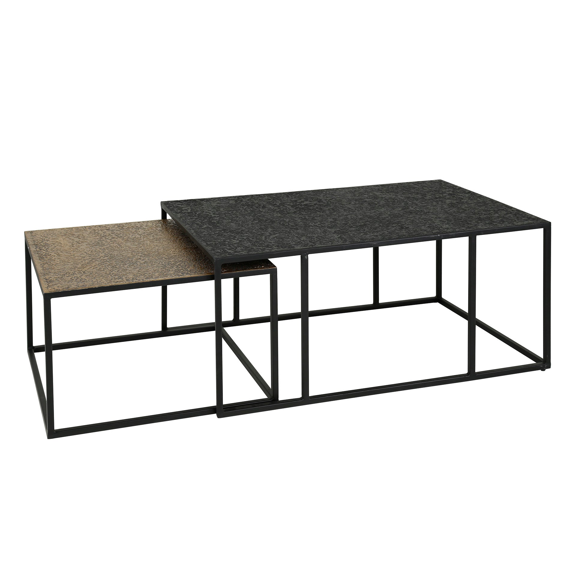 Salontafel Metallic | Rechthoekig | Set van 2
