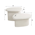 Salontafel Stone Organic | Set van 2 | Marmer composiet