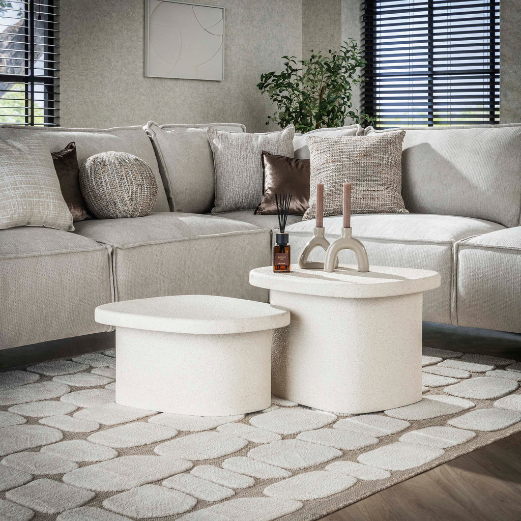 Salontafel Stone Organic | Set van 2 | Marmer composiet