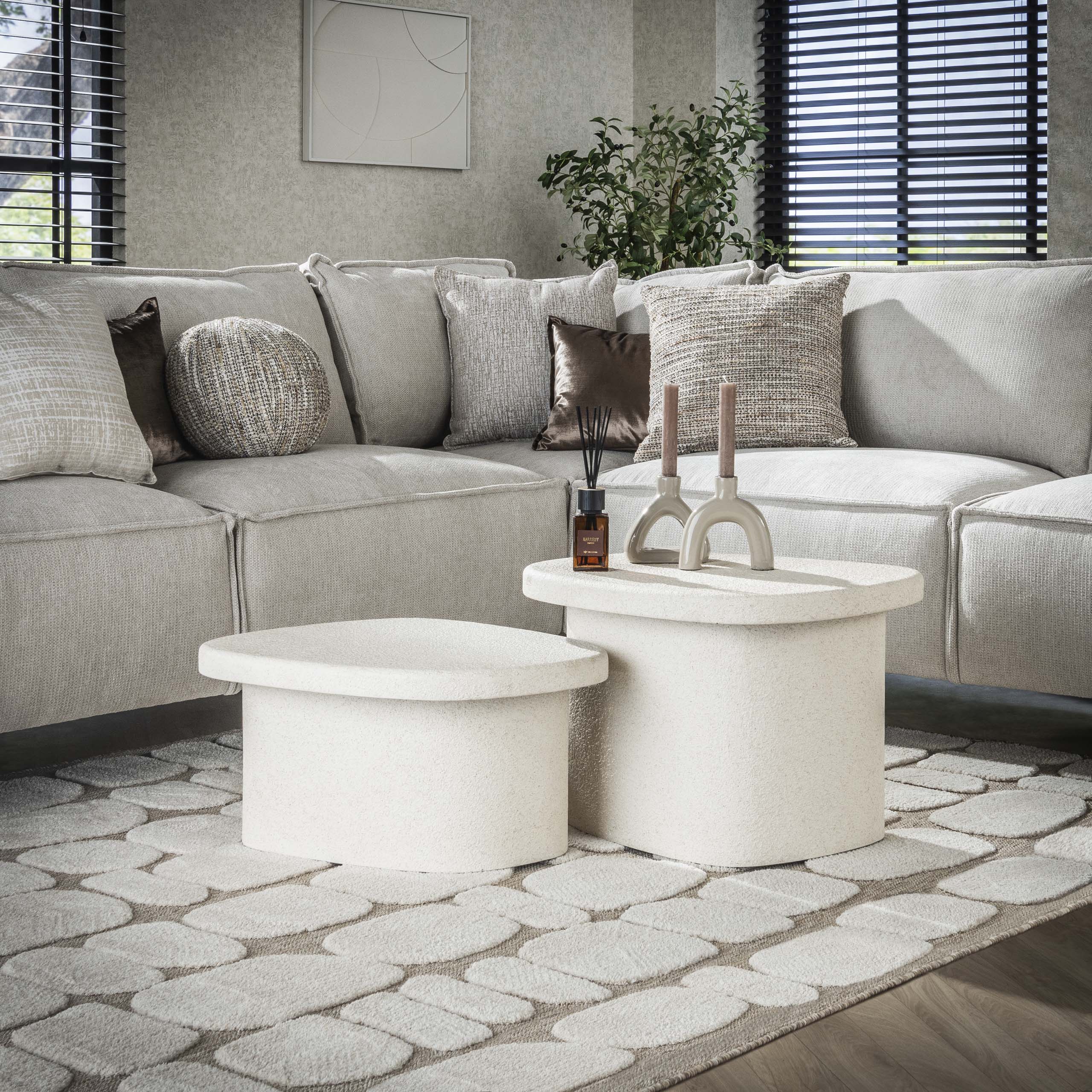 Salontafel Stone Organic | Set van 2 | Marmer composiet