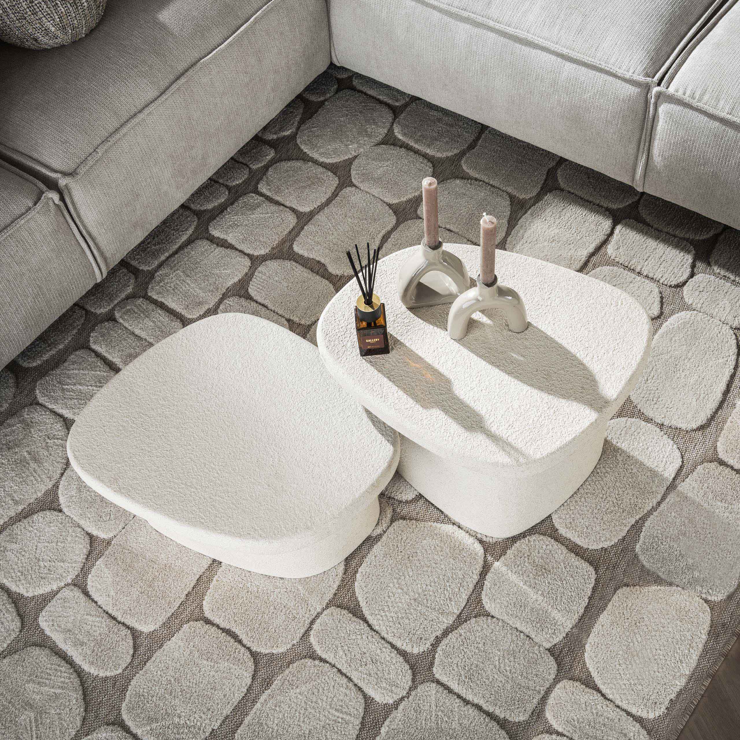 Salontafel Stone Organic | Set van 2 | Marmer composiet