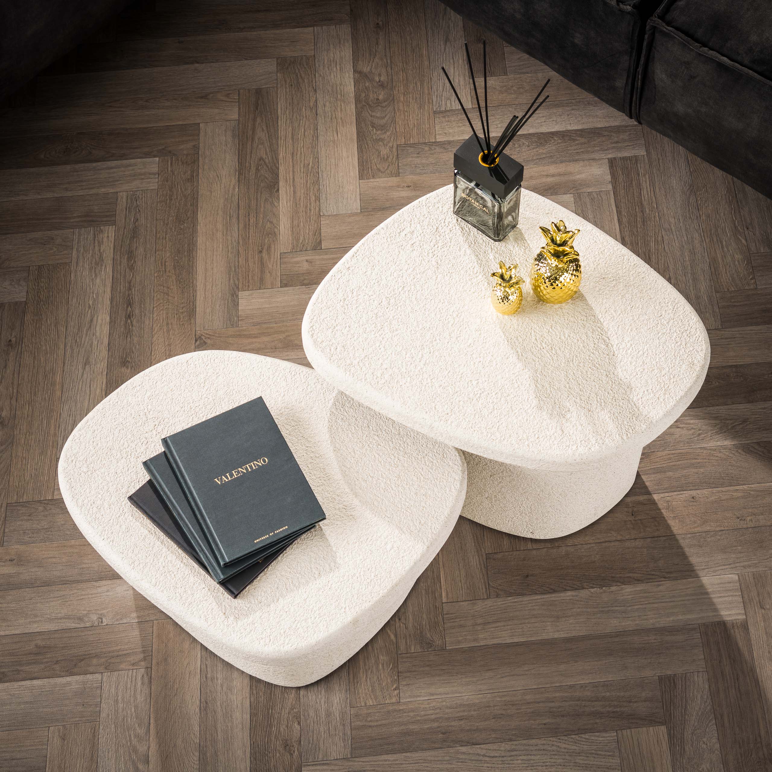 Salontafel Stone Organic | Set van 2 | Marmer composiet