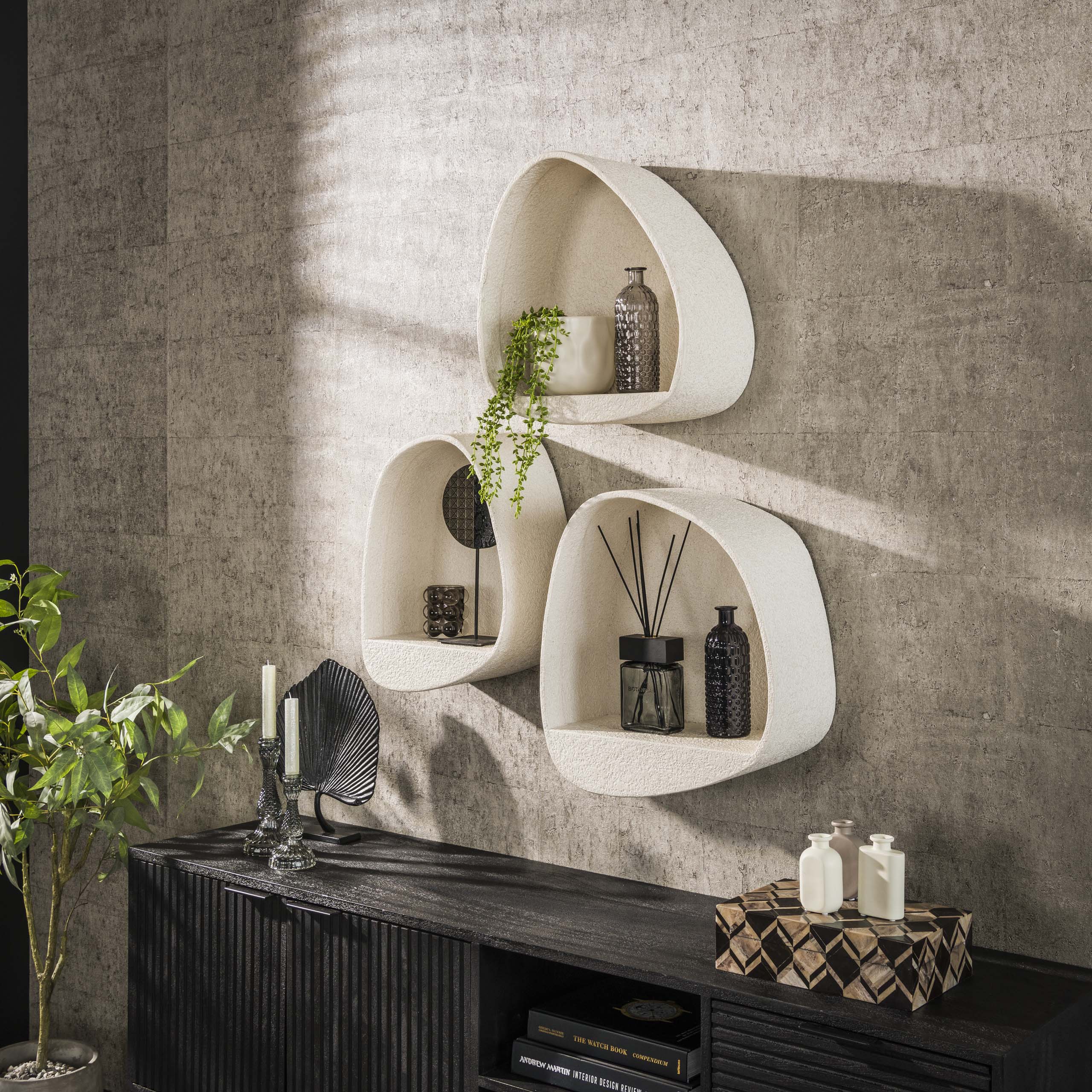 Wandschap Stone | Druppel | Marmer composiet
