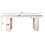 Eettafel Arch Stone | Plat ovaal | Marmer composiet