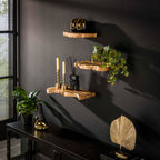 Wandplankset Natural Line | Set van 3 | Massief teak