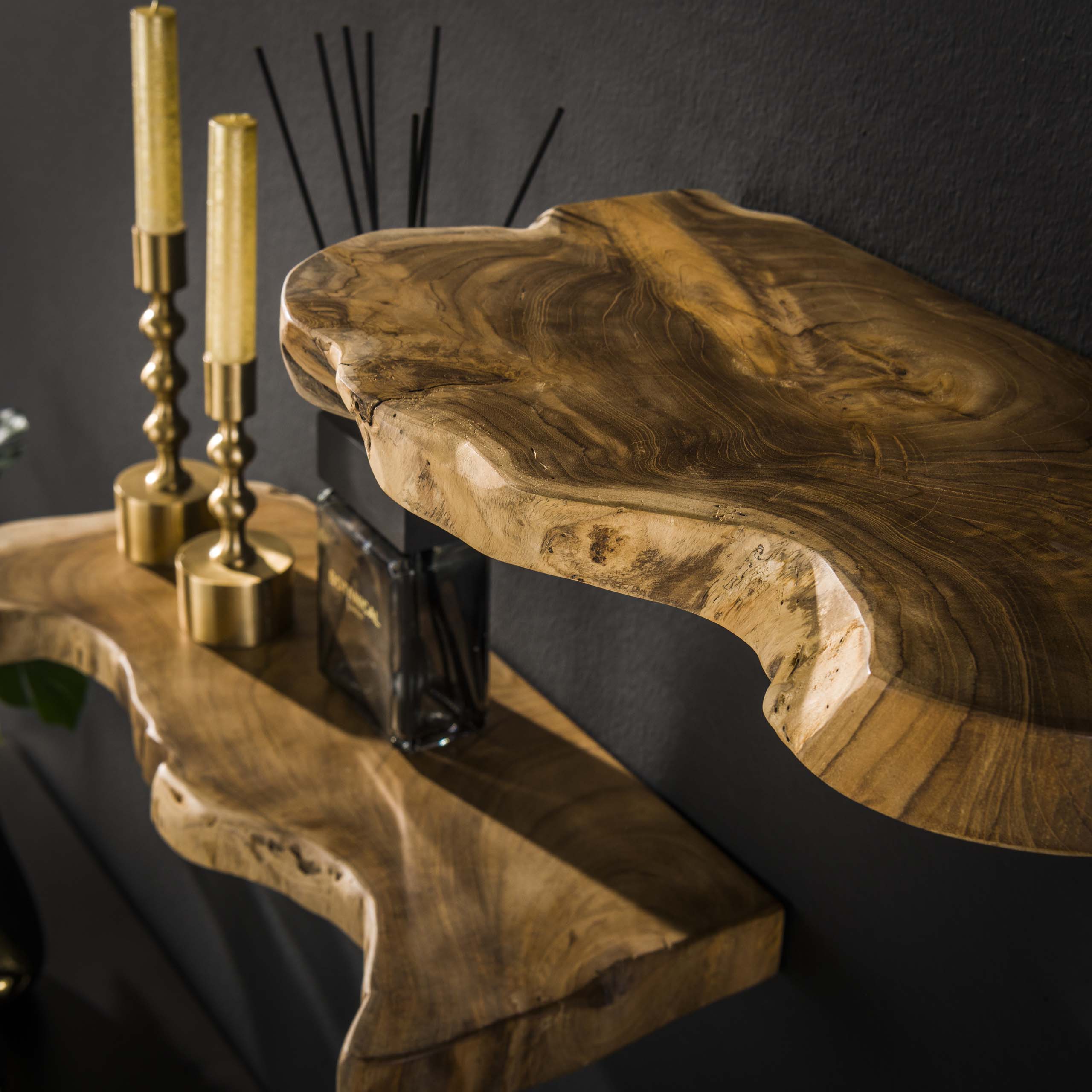 Wandplankset Natural Line | Set van 3 | Massief teak