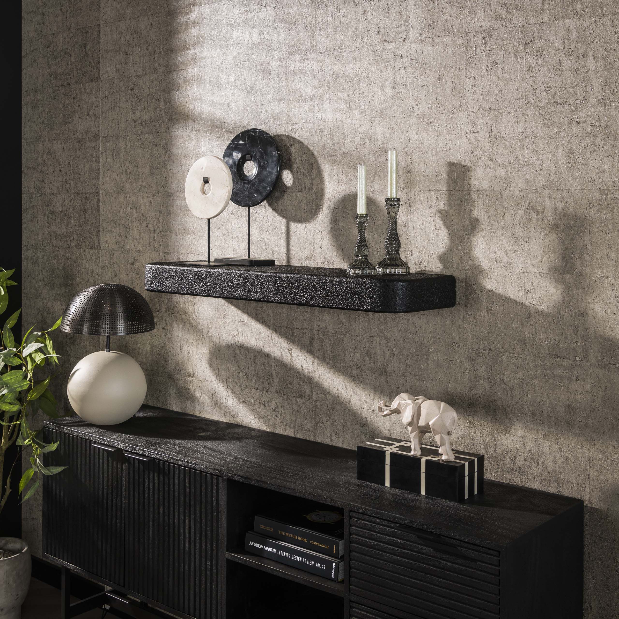 Wandplank Metallic | 100cm | Grijs
