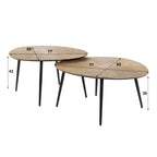 Salontafel Ray Organisch | Set van 2 | Antiek goud
