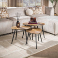 Salontafel Ray vierhoekig | Set van 3 | Antiek goud