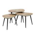 Salontafel Ray vierhoekig | Set van 3 | Antiek goud