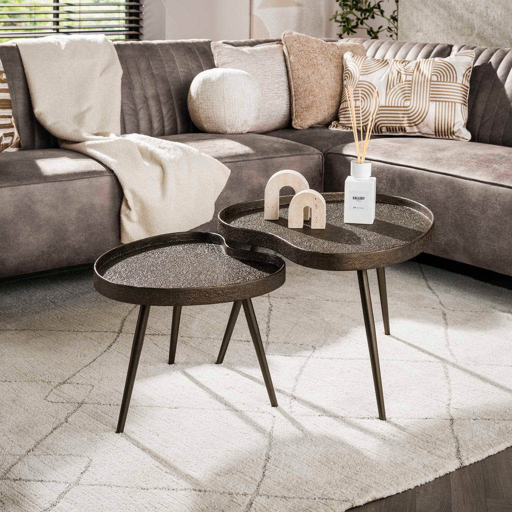 Salontafel Contour | Niervormig | Set van 2 | Brons