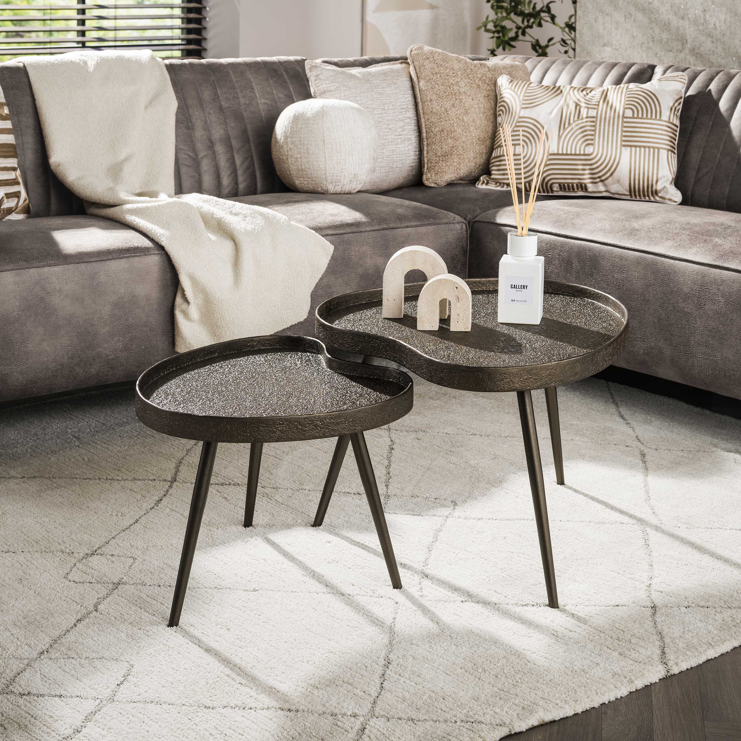 Salontafel Contour | Niervormig | Set van 2 | Brons